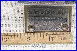 Old Mechanical Doorbell Pull Lever Brass Vintage 1870's Victorian FLOWER Field