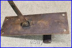 Old Mechanical Doorbell Pull Lever Brass Vintage 1870's Victorian FLOWER Field