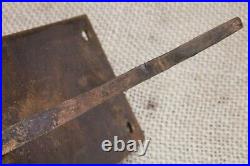 Old Mechanical Doorbell Pull Lever Brass Vintage 1870's Victorian FLOWER Field