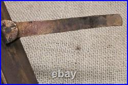 Old Mechanical Doorbell Pull Lever Brass Vintage 1870's Victorian FLOWER Field