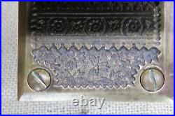 Old Mechanical Doorbell Pull Lever Brass Vintage 1870's Victorian FLOWER Field