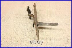 Old Mechanical Doorbell Pull Lever Nickel Brass Vintage 1870s Victorian Eastlake