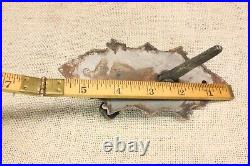 Old Mechanical Doorbell Pull Lever Nickel Brass Vintage 1870s Victorian Eastlake
