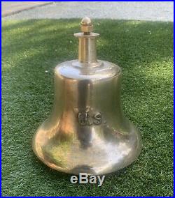 Old US Navy SHIP BELL Retired Brass Bronze USN WWII United States Nautical ship