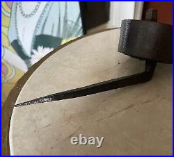 Old Vintage Antique Brass Gate Shop Keeper Door Spring Bell French Spike Size 4