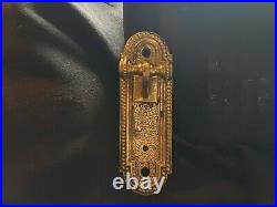 One Reclaimed Antique Brass Georgian Bell Pull Door Knocker Furniture (EH188)