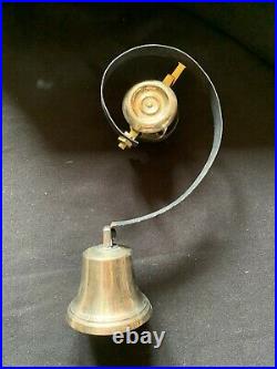 One Reclaimed Antique Brass Large Victorian Restored Servant Bell (BTS81)