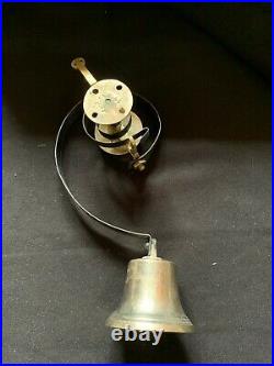 One Reclaimed Antique Brass Large Victorian Restored Servant Bell (BTS81)