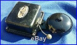 Original Antique Vintage Faraday Electric Door Fire Alarm Butler Bell Low Volts