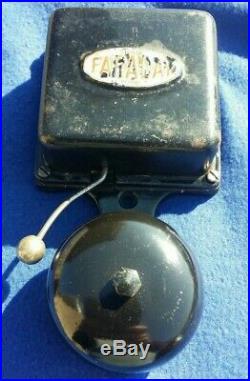 Original Antique Vintage Faraday Electric Door Fire Alarm Butler Bell Low Volts