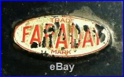 Original Antique Vintage Faraday Electric Door Fire Alarm Butler Bell Low Volts