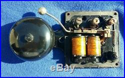 Original Antique Vintage Faraday Electric Door Fire Alarm Butler Bell Low Volts