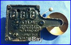 Original Antique Vintage Faraday Electric Door Fire Alarm Butler Bell Low Volts