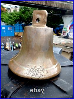 Original Nautical Antique Ship salvaged Old Heavy Brass Bell From 1952