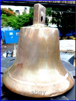 Original Nautical Antique Ship salvaged Old Heavy Brass Bell From 1952
