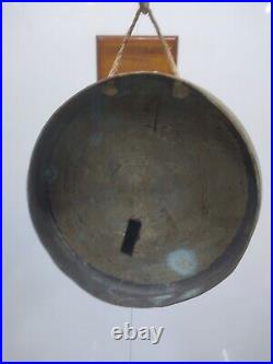 Original SARACOM CO LTD Old Brass Metal Plate Ship Gong Bell Pusain Korea