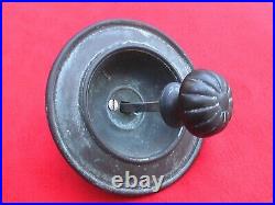 Original Victorian Unpolished Brass Exterior Door Bell Pull Handle