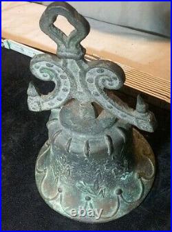 Ornate 1818 Bronze Brass Mission Bell Mexican War Independence 8 Tall Handmade