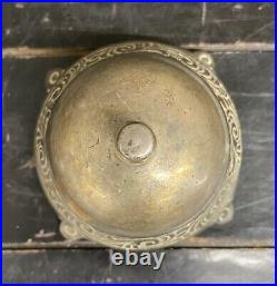 Ornate Antique Brass Service Bell Country Store Gas Service Station Hotel