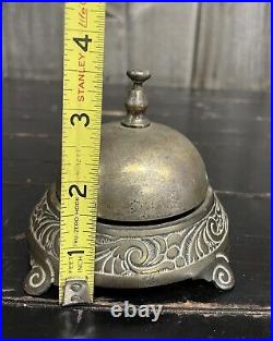 Ornate Antique Brass Service Bell Country Store Gas Service Station Hotel