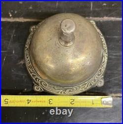 Ornate Antique Brass Service Bell Country Store Gas Service Station Hotel