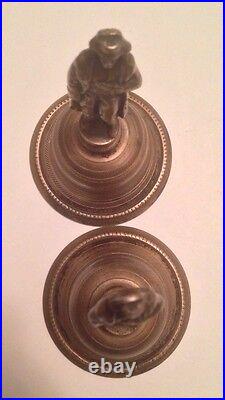 Ornate Antique Soldier Bells & Colonial House/Dinner Bell-Brass/Bronze