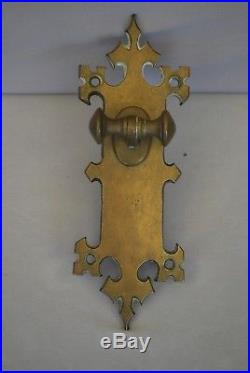 Ornate Brass Antique Patina Door Bell Pull Mechanical Or Electric Original Item