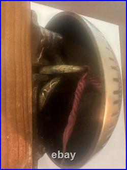 Ornate Eastlake Brass Cast Iron & Brass Wall Mount Door Bell