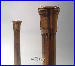 Pair of Antique Georgian English Bell Metal Brass Candlesticks