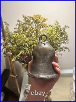 Pair of Vintage Antique Hand Forged Brass Primitive Cow Bell from Africa