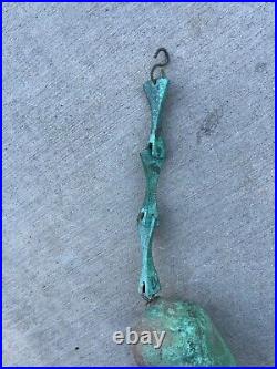 Paolo Solari Bronze Bell Wind Chime, 5 Bell, Used