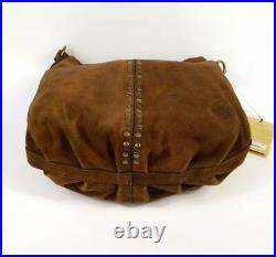 Patricia Nash Bello Hobo Bag Cognac Burnished Suede Leather Brown Large NWT $199