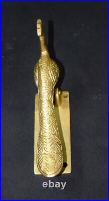 Peafowl Design Door Bell 6'' Inches Brass Door Knocker Cottage Ring Pull GTX