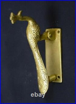 Peafowl Design Door Bell 6'' Inches Brass Door Knocker Cottage Ring Pull GTX