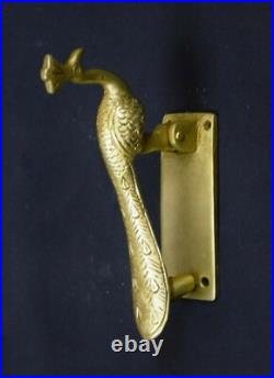 Peafowl Design Door Bell 6'' Inches Brass Door Knocker Cottage Ring Pull GTX