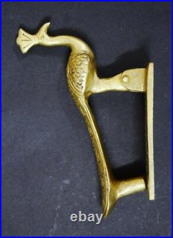 Peafowl Design Door Bell 6'' Inches Brass Door Knocker Cottage Ring Pull GTX