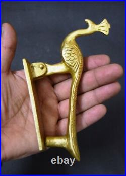 Peafowl Design Door Bell 6'' Inches Brass Door Knocker Cottage Ring Pull GTX