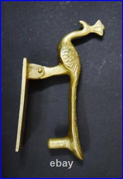 Peafowl Design Door Bell 6'' Inches Brass Door Knocker Cottage Ring Pull GTX