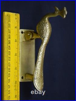 Peafowl Design Door Bell 6'' Inches Brass Door Knocker Cottage Ring Pull GTX