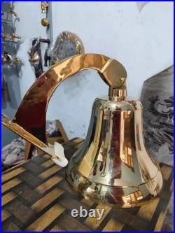 Personalised Nautical Hanging Door Bell Brass Ship 18 Big Wall Mounted Bracket