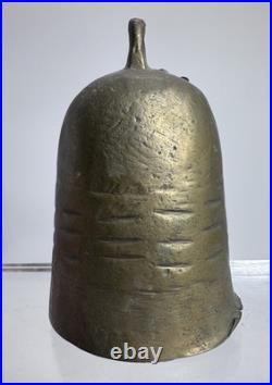 Primitive Brass Cow Livestock Bell Cone Shape Ottoman Nigeria Antique