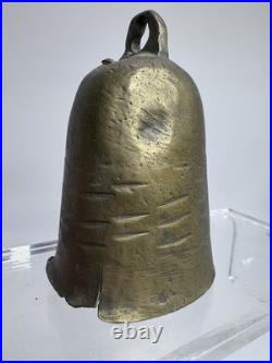 Primitive Brass Cow Livestock Bell Cone Shape Ottoman Nigeria Antique