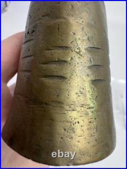 Primitive Brass Cow Livestock Bell Cone Shape Ottoman Nigeria Antique