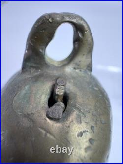 Primitive Brass Cow Livestock Bell Cone Shape Ottoman Nigeria Antique