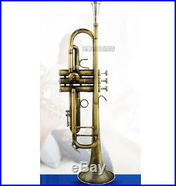 Professional Antique Bronze Trumpet BB Horn Monel Valve 4-7/8 Bell New Case