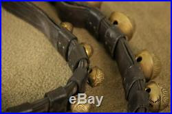 Quality Antique/Vintage Sleigh Bells on Leather Strap