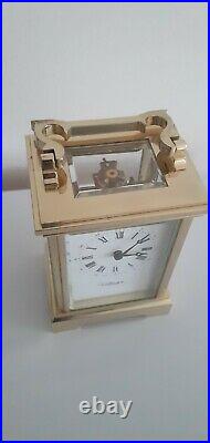 Quality Vintage Carriage Clock By Wellington Of England. Bell Strike 13 Jewels