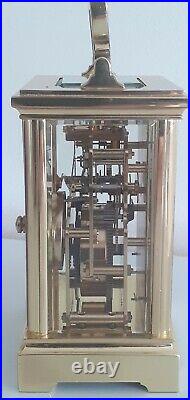 Quality Vintage Carriage Clock By Wellington Of England. Bell Strike 13 Jewels