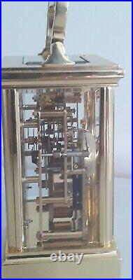 Quality Vintage Carriage Clock By Wellington Of England. Bell Strike 13 Jewels