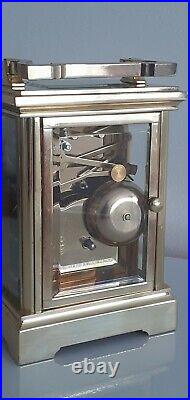 Quality Vintage Carriage Clock By Wellington Of England. Bell Strike 13 Jewels